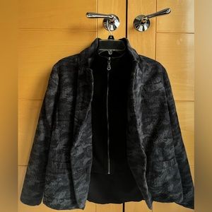 DREW - Navy Camo Zip Up Jacket